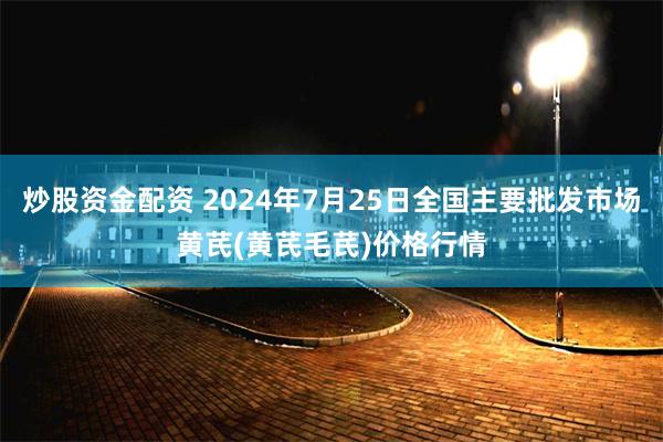 炒股资金配资 2024年7月25日全国主要批发市场黄芪(黄芪毛芪)价格行情