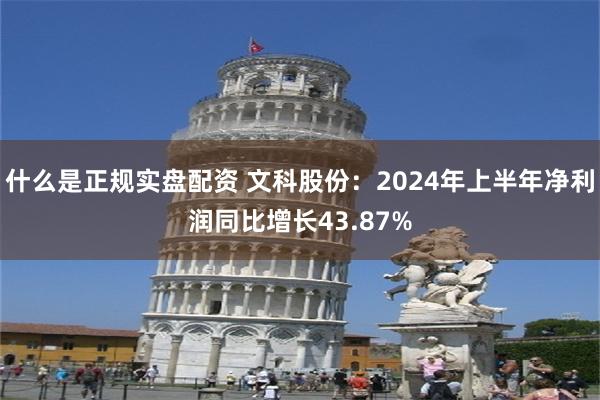 什么是正规实盘配资 文科股份：2024年上半年净利润同比增长43.87%