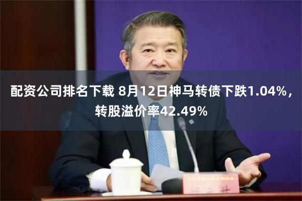 配资公司排名下载 8月12日神马转债下跌1.04%，转股溢价率42.49%