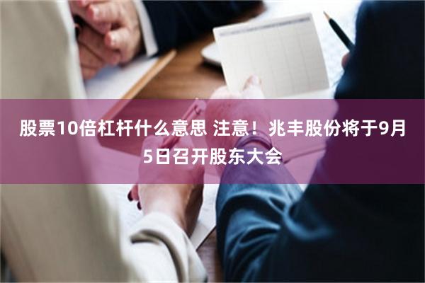 股票10倍杠杆什么意思 注意！兆丰股份将于9月5日召开股东大会