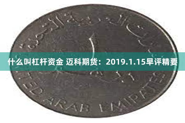 什么叫杠杆资金 迈科期货：2019.1.15早评精要