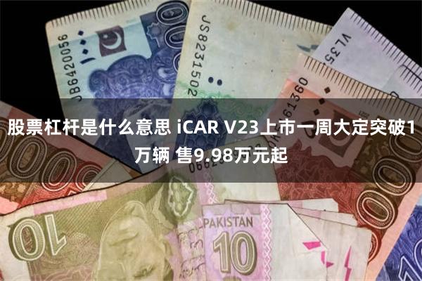 股票杠杆是什么意思 iCAR V23上市一周大定突破1万辆 售9.98万元起