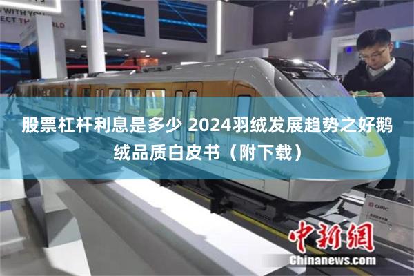 股票杠杆利息是多少 2024羽绒发展趋势之好鹅绒品质白皮书（附下载）