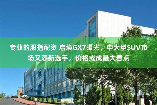 专业的股指配资 启境GX7曝光，中大型SUV市场又添新选手，价格或成最大看点